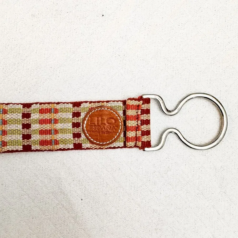 Lilo Espana Woven Multicolor Adjustable Belt Hook Buckles M/L